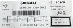 RENAULT 281155676R Radio RENAULT LAGUNA III (2007-2015) — thumbnail 3