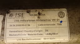 VW Rear axle Beam VW PHAETON (3D) (2002-2016) — thumbnail 4