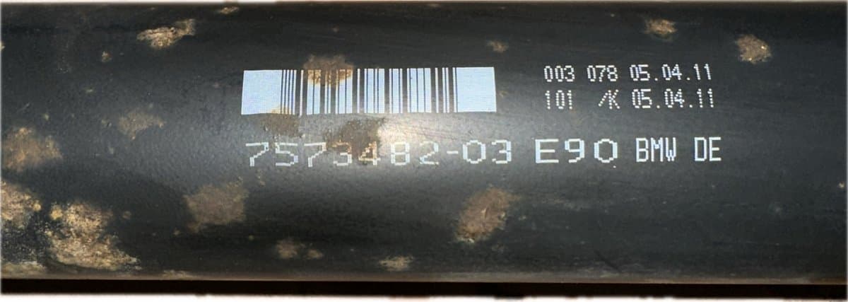 BMW 757348203 26107573482 Propeller Shaft Complete BMW 3 (E90, E91, E92, E93) (2005-2011)
