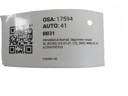 MERCEDES-BENZ A2306700103 A2306700303 A2208200342 A2306700110 Window Regulator Compl. rear left MERCEDES-BENZ SL-CLASS (R230) (2001-2012) — thumbnail 5