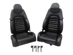 FERRARI ORIGINAL OEM FERRARI 360 F131 Modena F360 SPORT SEATS BLACK LEATHER PAIR ELECTRO — thumbnail 1