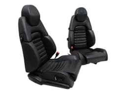 FERRARI ORIGINAL OEM FERRARI 360 F131 Modena F360 SPORT SEATS BLACK LEATHER PAIR ELECTRO — thumbnail 3