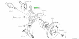 NISSAN 40014JG000 41151JG00A 479101DA1A Wheel bearing housing front right NISSAN X-TRAIL II (T31) (2007-2013) — thumbnail 4