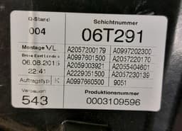 MERCEDES-BENZ A2057226100 A2057226300 C17665-100 C08767-100 Window Regulator mechanism front left MERCEDES-BENZ C-CLASS (W205) (2013-2021) — thumbnail 2