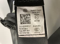 VW 7N0857806A Seat Belt Rear Right VW SHARAN II (7N) (2010-2022) — thumbnail 4