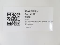 MERCEDES-BENZ A1121510001 Starter motor MERCEDES-BENZ S-CLASS Coupe (C215) (1999-2006) — thumbnail 5