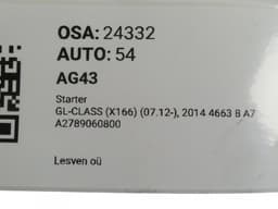 MERCEDES-BENZ A2789060800 Starter motor MERCEDES-BENZ GL-CLASS (X166) (2012-2019) — thumbnail 5
