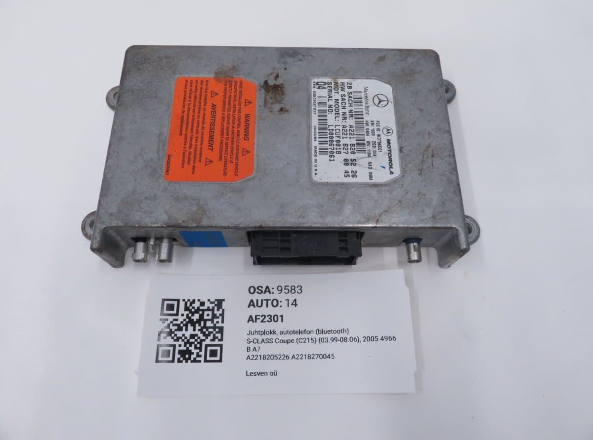 MERCEDES-BENZ A2218205226 2218205226 Phone / bluetooth control unit MERCEDES-BENZ S-CLASS Coupe (C215) (1999-2006)