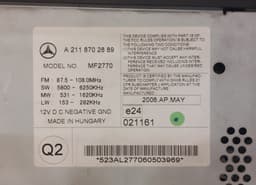MERCEDES-BENZ A2118702889 Radio MERCEDES-BENZ CLS (C219) (2004-2010) — thumbnail 8