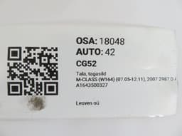 MERCEDES-BENZ A1643500327 A1643500132 Rear axle Beam MERCEDES-BENZ ML-CLASS (W164) (2005-2011) — thumbnail 4