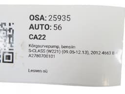 MERCEDES-BENZ A2780700101 A2780701101 High pressure pump, petrol MERCEDES-BENZ S-CLASS (W221) (2005-2013) — thumbnail 3