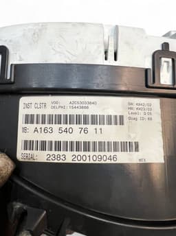 MERCEDES-BENZ A1635403011 A1635404011 A1635405811 A1635407611 A1635409511 Instrument Cluster MERCEDES-BENZ ML-CLASS (W163) (1998-2005) — thumbnail 6