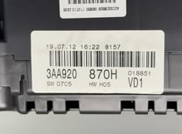 VW 3AA920870H A2C53238928 Instrument Cluster VW PASSAT B7 / ALLTRACK (2010-2015) — thumbnail 3