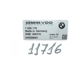 BMW 5WK98081 Engine Control Unit / module (ECU) BMW 5 (E60, E61) (2003-2010) — thumbnail 4