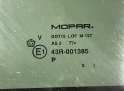 DODGE DOT15 LOF M127 AS3 77 M127AS3 Chassis Side Window glass Rear Left DODGE CARAVAN V (2007-2020) — thumbnail 2