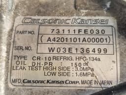 SUBARU 73111FE030 A4201101A00001 AC / aircon Compressor SUBARU IMPREZA (GD, GG) (2000-2008) — thumbnail 2