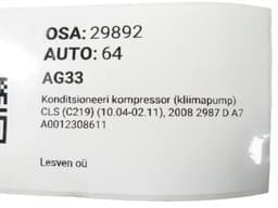 MERCEDES-BENZ A0012308611 AC / aircon Compressor MERCEDES-BENZ CLS (C219) (2004-2010) — thumbnail 5