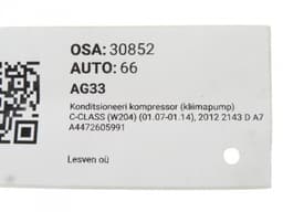 MERCEDES-BENZ A4472605991 A0032308711 A0008302700 AC / aircon Compressor MERCEDES-BENZ C-CLASS (W204) (2007-2013) — thumbnail 7