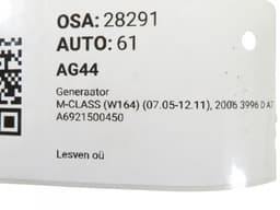 MERCEDES-BENZ A6921500450 Alternator MERCEDES-BENZ ML-CLASS (W164) (2005-2011) — thumbnail 5