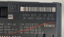 MERCEDES-BENZ A1648702726 Bootlid / tailgate control unit MERCEDES-BENZ ML-CLASS (W164) (2005-2011) — thumbnail 3