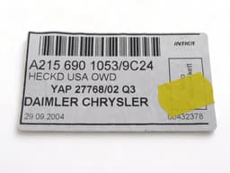 MERCEDES-BENZ A21569010539C24 A2156901053 2156901053 Bootlid / tailgate trim panel MERCEDES-BENZ S-CLASS Coupe (C215) (1999-2006) — thumbnail 4