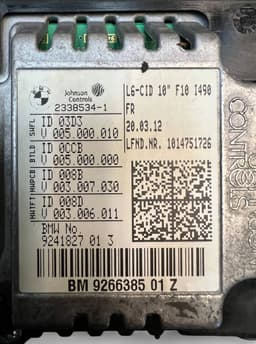 BMW 9266385 65509266385 9266385 Dash screen BMW 5 (F10, F11) (2010-2017) — thumbnail 10