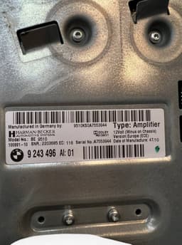 BMW 9243496 65129277177 65126818787 9277177 6818787 Audio amplifier BMW 5 (F10, F11) (2010-2017) — thumbnail 7