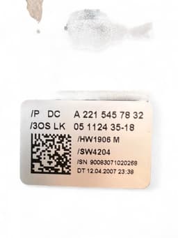 MERCEDES-BENZ A2215457832 A1714640518 A2215403845 2215457832 1714640518 2215403845 Indicator/wiper/slip ring switch (stalk) MERCEDES-BENZ S-CLASS (W221) (2005-2013) — thumbnail 8
