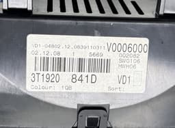 SKODA 3T1920841D Instrument Cluster SKODA SUPERB II (3T4, 3T5) (2008-2015) — thumbnail 4