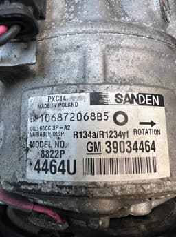 OPEL 39034464 39076800 95523374 AC / aircon Compressor OPEL ASTRA K (B16) (2015-2022) — thumbnail 8