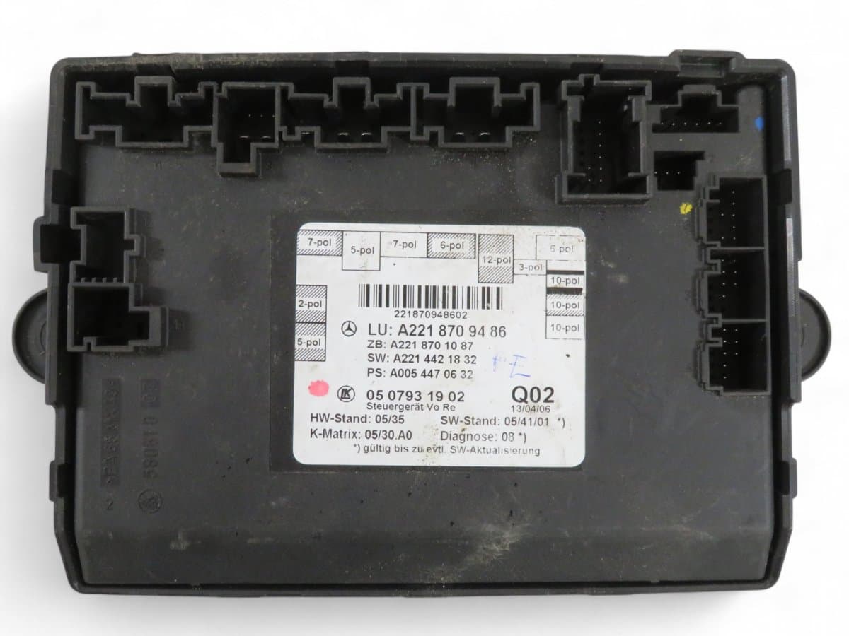 MERCEDES-BENZ A2218709486 A2219006404 Door control unit front right MERCEDES-BENZ S-CLASS (W221) (2005-2013)