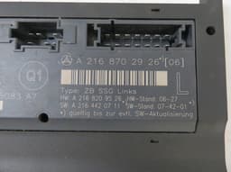 MERCEDES-BENZ A2168702926 A2168706126 Seats control unit MERCEDES-BENZ S-CLASS Coupe (C216) (2006-2013) — thumbnail 1