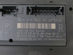 MERCEDES-BENZ A2168703026 A2168706226 Seats control unit MERCEDES-BENZ S-CLASS Coupe (C216) (2006-2013) — thumbnail 2