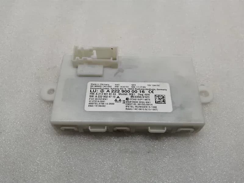 MERCEDES S-CLASS W222 ELECTRONIC MODULE KEYLESS-GO A2229000016 ECU
