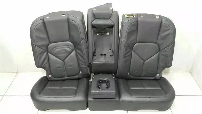 PORSCHE Porsche Cayenne 958 92A rear seat leather rear seat leather set black