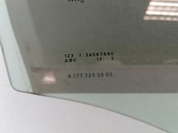 MERCEDES-BENZ Mercedes A Class W177 Right Front Door Glass A1777253800 Door Window Front Right — thumbnail 3