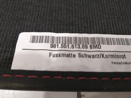 PORSCHE Porsche Boxster 718 floor mats 98155161309 floor mats RHD RIGHT HAND DRIVE RED RED — thumbnail 7