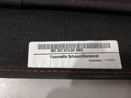 PORSCHE Porsche Boxster 718 floor mats 98155161309 floor mats RHD RIGHT HAND DRIVE RED RED — thumbnail 8