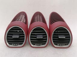 PORSCHE Porsche Boxster 718 air vent set 982819702D ventilation nozzle set Bordeaux Red — thumbnail 1