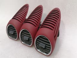 PORSCHE Porsche Boxster 718 air vent set 982819702D ventilation nozzle set Bordeaux Red — thumbnail 2