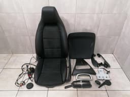 MERCEDES-BENZ MERCEDES CLA W117 C117 SEAT PAD SET SPORT ALCANTARA W176 AMG BLACK RED LINK LEFT — thumbnail 1