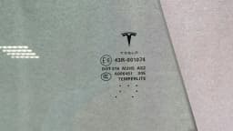 TESLA Tesla Model S 75 Right Rear Door Glass 6006571-00-D Door Window Rear Right — thumbnail 2