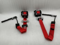 TESLA Tesla Model 3 Front Seatbelt Set Red 1105821-C1-H Seat Belt Strap Front — thumbnail 1