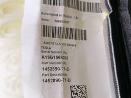 TESLA Tesla Model 3 FLH Seat Backrest 1452890-71-D Front Left Seat Trim — thumbnail 9