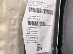 TESLA Tesla Model 3 FRH Seat Backrest 1452928-71-D Front Right Seat Trim — thumbnail 3