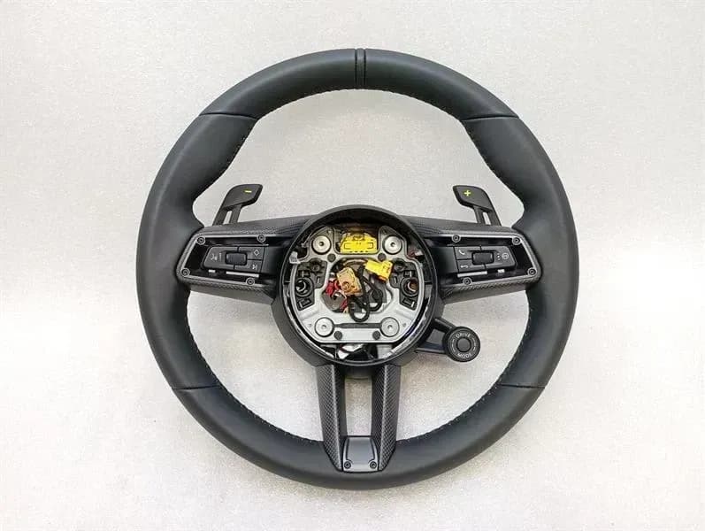 PORSCHE 36CM PORSCHE 992 911 GT3 CARBON TRIM PDK Weissach Paddles Steering Wheel