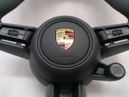 PORSCHE Porsche Taycan 9J steering wheel steering wheel GTS carbon Alcantara heated 36 cm — thumbnail 6