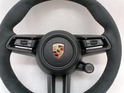 PORSCHE Porsche Taycan 9J steering wheel steering wheel GTS carbon Alcantara heated 36 cm — thumbnail 5