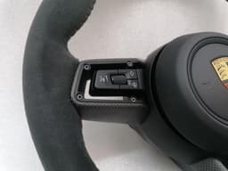 PORSCHE Porsche Taycan 9J steering wheel steering wheel GTS carbon Alcantara heated 36 cm — thumbnail 9