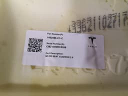 TESLA Tesla Model 3 Long Range Seat Interrior 7654322-01-D PUR BLACK Black RHD — thumbnail 7